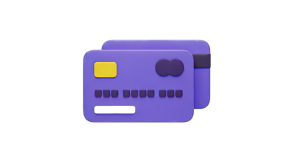 Purple 3D Credit Cards