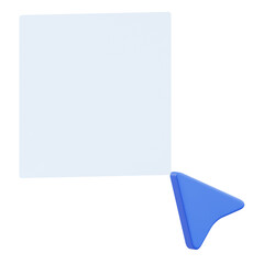 Mouse Cursor Dragging Selection Box for User Interface Concept 3D Render