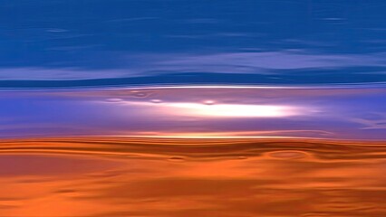 Obraz premium Vibrant Orange Sunset over Cloudy Sky.