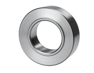 Shiny metal ring isolated on transparent background