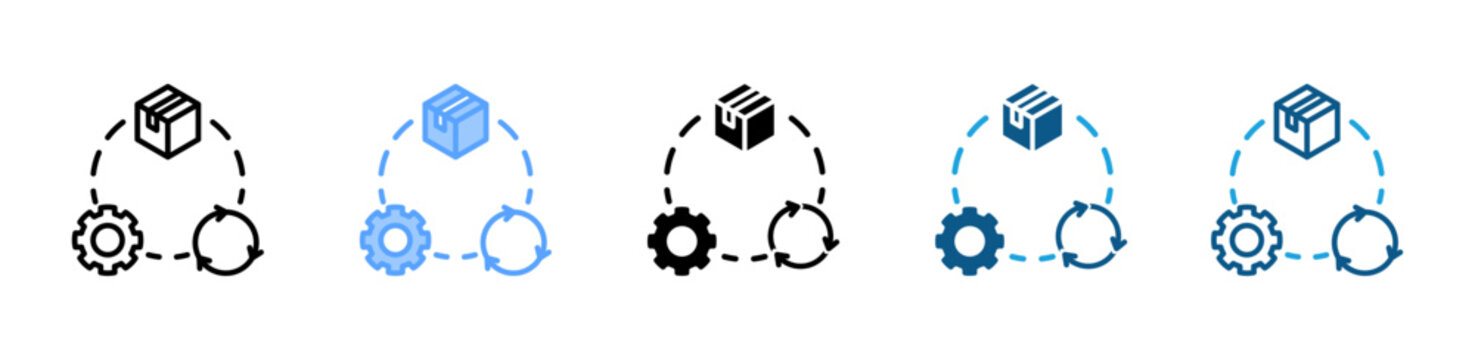 Plm icon set multiple style collection