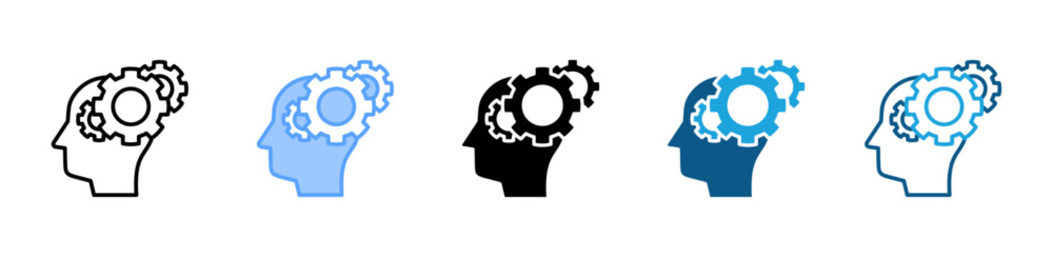 Critical Thinking icon set multiple style collection