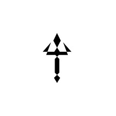 trident logo with flat design concept