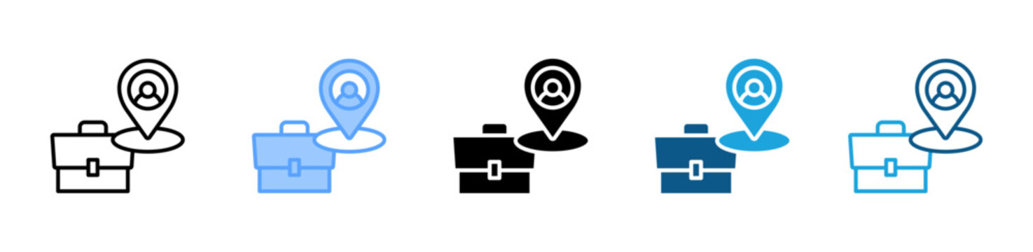 Outplacement icon set multiple style collection