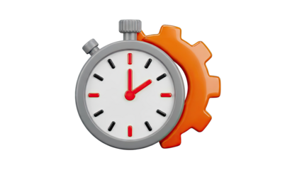 Stopwatch and Gear Icon