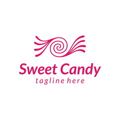 Abstract sweet candy logo design template ready for use