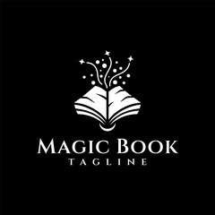 Magic book creative logo design template ready for use