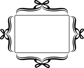 Rectangular Ribbon Frame with Bows