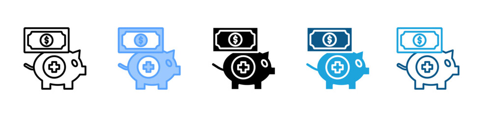 Fototapeta premium Hsa icon set multiple style collection