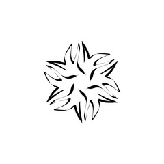Obraz premium black and white flower vector
