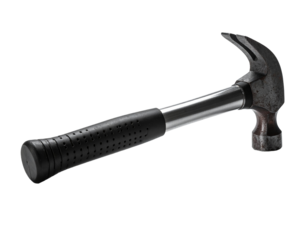 Hammer tool isolated on transparent background construction instrument