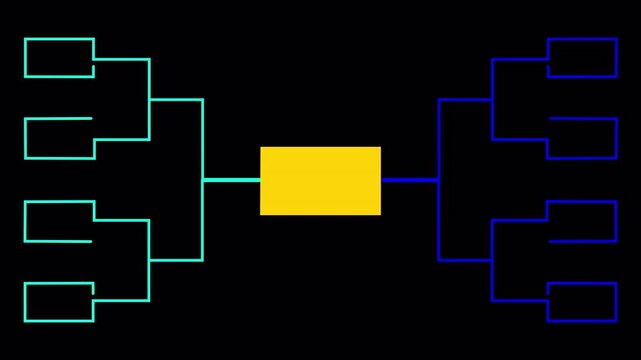 Tournament Bracket Championship Template animation for Sports Events and Competition Displays. - Powered by Adobe