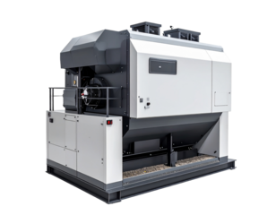 Modern industrial machinery illustration with transparent background