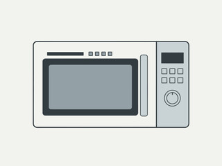 Obraz premium Simple Illustration of a Microwave Oven Perfect for Kitchen Designs and Culinary Projects