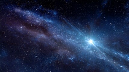 Celestial Radiance: Starlit Nebula and Cosmic Sparkle in Deep Space