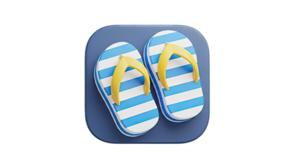 Striped Flip-Flops Icon