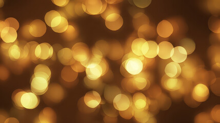 Gold bokeh light background golden circle light warm glow blurred light festive sparkle abstract texture