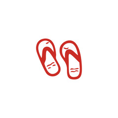 Red Flip Flops Illustration