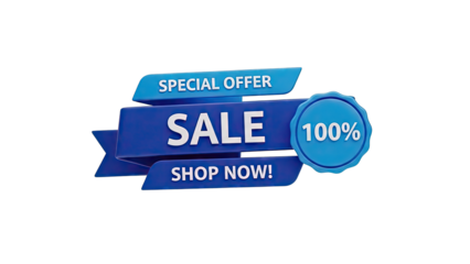 Special Offer Sale 100% Off Shop Now Banner