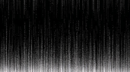 Abstract Digital Rain or Data Stream on Black background