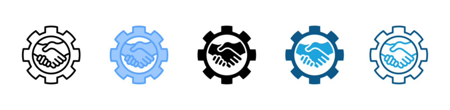 Commitment icon set multiple style collection