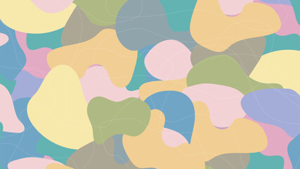 Abstract colorful fluid and lines on background.