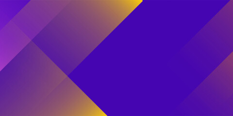 Purple and yellow abstract banner with diagonal geometric shapes. Modern orange and violet vector wide background design template for cover, poster, promotion, banner. Vector illustration