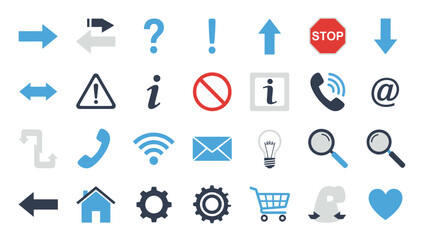 Fototapeta premium Set of flat design icons for web and mobile applications