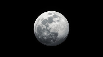 Naklejka premium Low poly geometric moon sphere isolated on black background