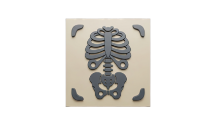 Stylized Human Skeleton Graphic