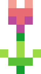 SImple Pixelated Flower Illustration