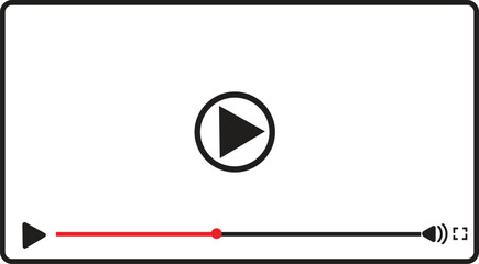 Generic video player interface with play button and progress bar. © zahid ahmed