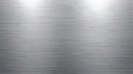Full Frame Texture Background of Brushed Silver Metal Surface with Horizontal Lines