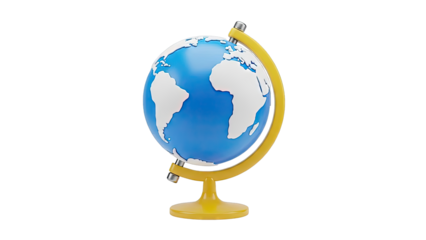 Stylized Globe on Yellow Stand