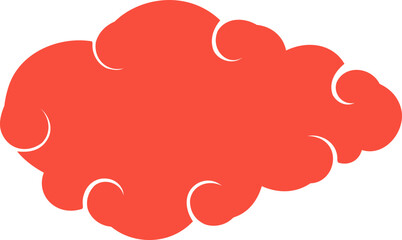Red Japanese Cloud Icon