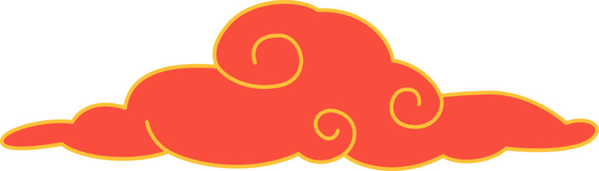 Red Chinese Auspicious Cloud