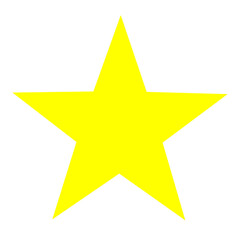 Obraz premium Yellow Star Icon Vector Illustration on White Background