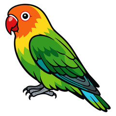 Fototapeta premium Violin Green Lovebird 