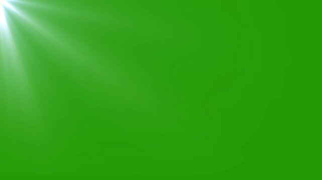 Optical Light Lens Abstract Animation On green screen Background.
