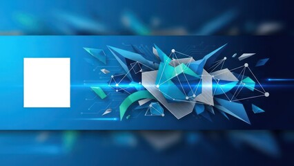 Modern abstract design with geometric shapes and a technological feel for digital applications