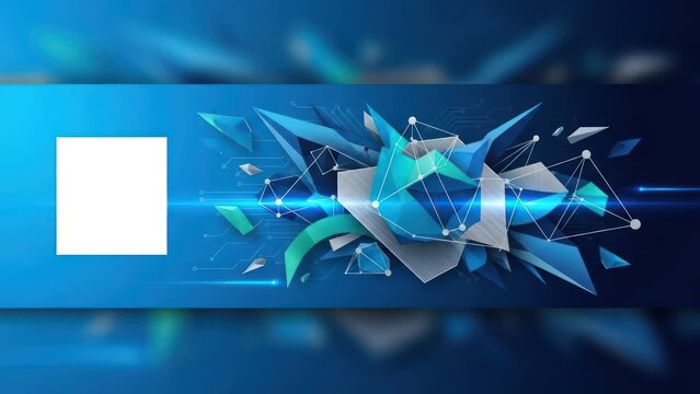 Modern abstract design with geometric shapes and a technological feel for digital applications - Powered by Adobe