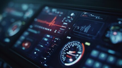 Modern display showcasing vital signs and system alerts - Powered by Adobe