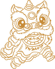 Lunar New Year Cartoon Clipart with Children, Red Envelopes, and Festive Elements Characters and Decorations Clipart Collection