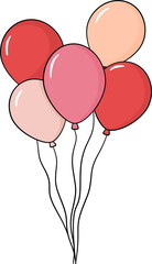 Valentine&rsquo;s Day Flat Design Clipart Set Cute Love Icons Hearts Sweets Desserts Element