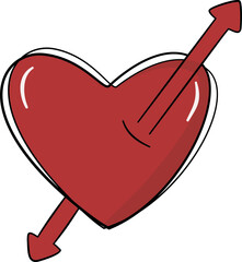 Valentine&rsquo;s Day Flat Design Clipart Set Cute Love Icons Hearts Sweets Desserts Element