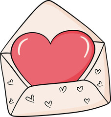 Valentine&rsquo;s Day Flat Design Clipart Set Cute Love Icons Hearts Sweets Desserts Element