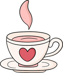 Valentine&rsquo;s Day Flat Design Clipart Set Cute Love Icons Hearts Sweets Desserts Element