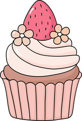 Valentine&rsquo;s Day Flat Design Clipart Set Cute Love Icons Hearts Sweets Desserts Element