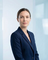 Confident Professional Portrait: A poised and confident professional, embodying competence and expertise, gazes directly at the viewer with an air of assuredness and success. 