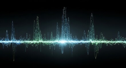Digital Sound Wave with Binary Code &ndash; Abstract Technology & Data Visua